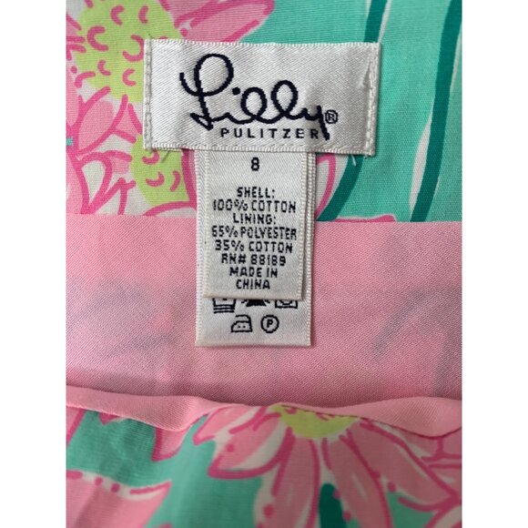 VTG Lilly Pulitzer Ingrid Skirt Size 8 A-Line Pleated Embroider Hem RL10432 - Picture 3 of 9